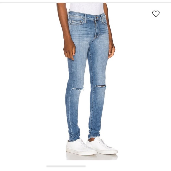 Frame Denim Jagger True Skinny Conrad Mens Slit Knees Mid Rise Sz 34 - Picture 15 of 15